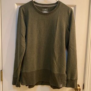 Women's L.L.Bean Cozy Sweatshirt, Split-Hem - Thyme Heather